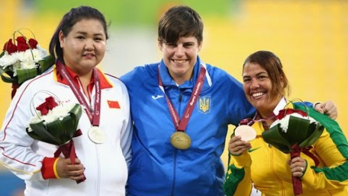 Women's shot put F35 | Victory Ceremony |  2015 IPC Athletics World Championships Doha