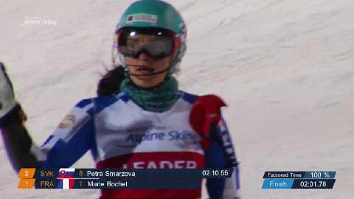 Marie Bochet 1st women's Slalom standing - 2018 World Cup Zagreb