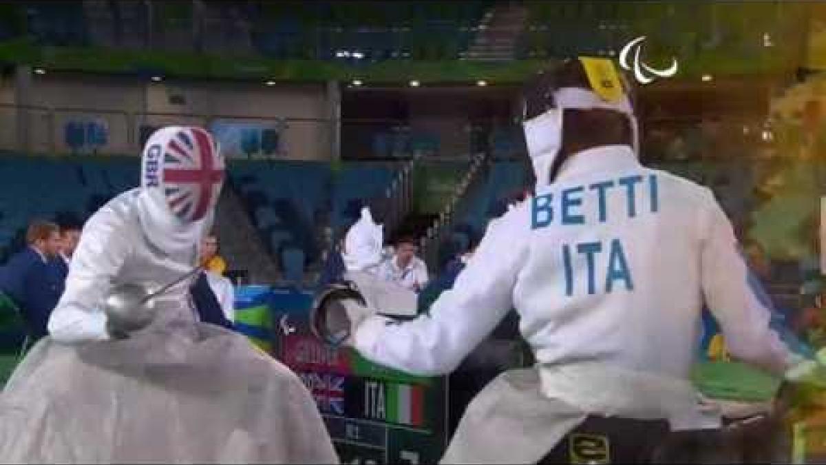 Wheelchair Fencing | GILLIVER v BETTI | Men’s Individual Epee A | Rio 2016 Paralympic Games