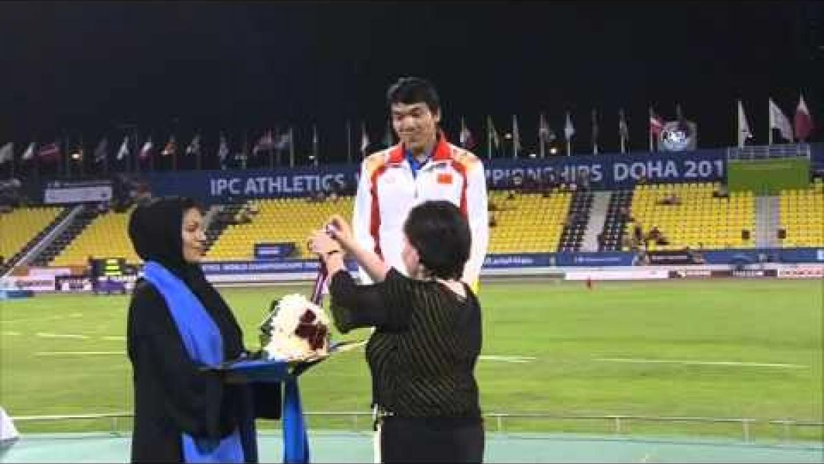 Men's 100m T38 | Victory Ceremony |  2015 IPC Athletics World Championships Doha