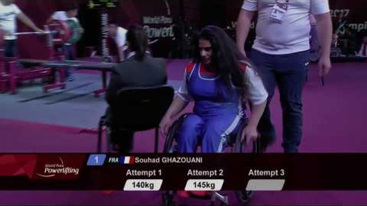 Souhad Ghazouani | Gold | Women's Up to 73kg |Mexico City 2017 World Para Powerlifting Championships
