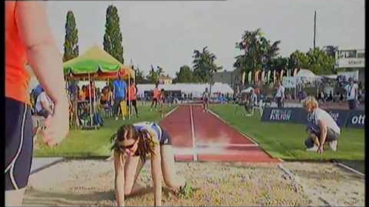 Athletics - Elisa Montonen - women's long jump T11 final - 2013 IPC Athletics World C...