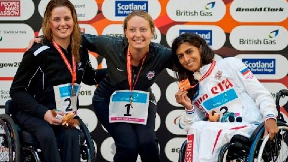 Women's 400m Freestyle S7 | Victory Ceremony | 2015 IPC Swimming World Championships Glasgow