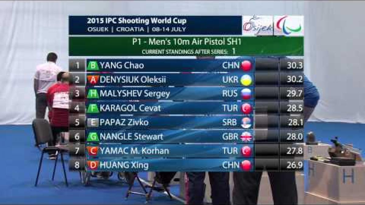 P1 (men’s10m air pistol SH1) | IPC Shooting World Cup Osijek, Croatia