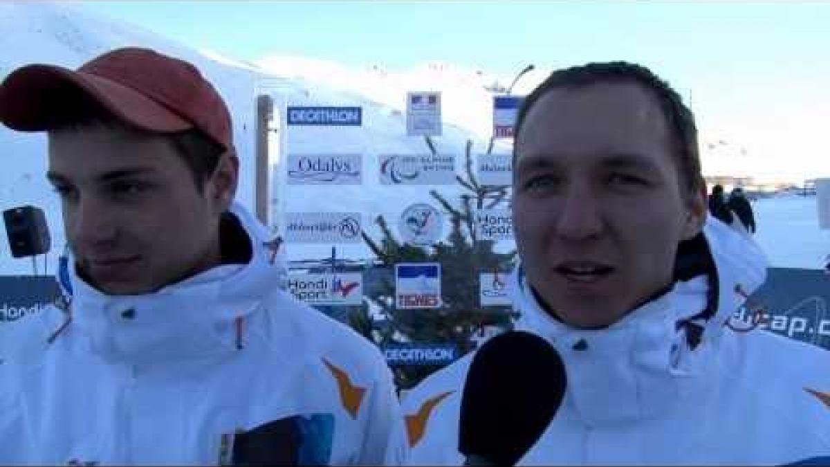 Slovakia's Miroslav Haraus won the men's super combined visually impaired World Cup in Tignes