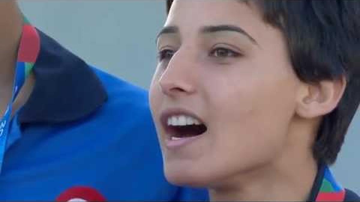 Women's 400m T11 | Victory Ceremony | 2014 IPC Athletics European Championships Swansea