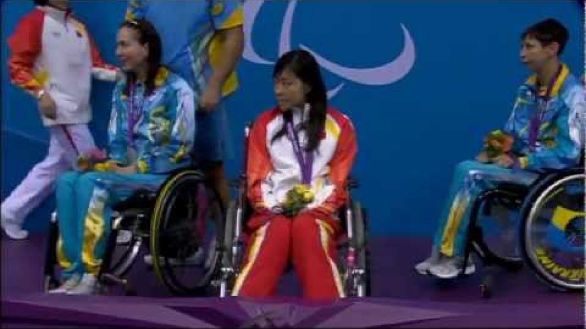 Swimming - Women's 50m Backstroke - S2 Victory Ceremony - London 2012 Paralympic Games