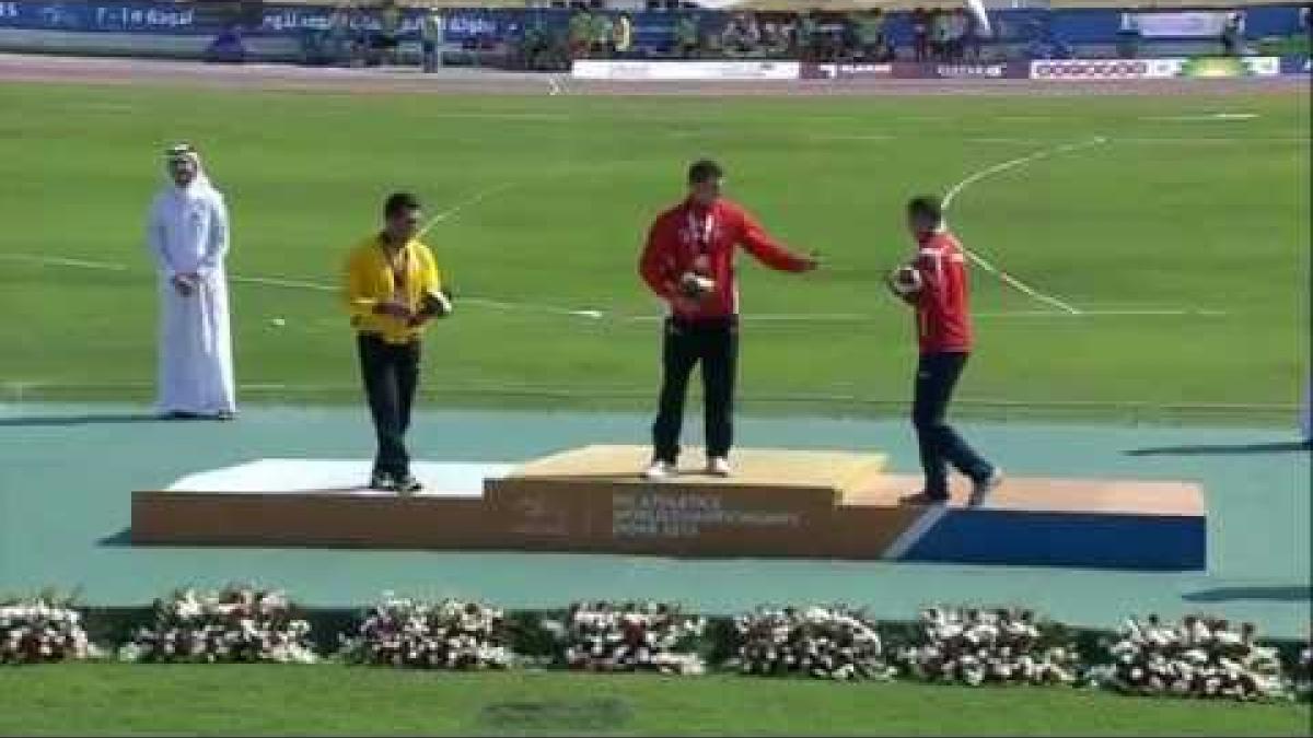 Men's javelin F13 | Victory Ceremony |  2015 IPC Athletics World Championships Doha