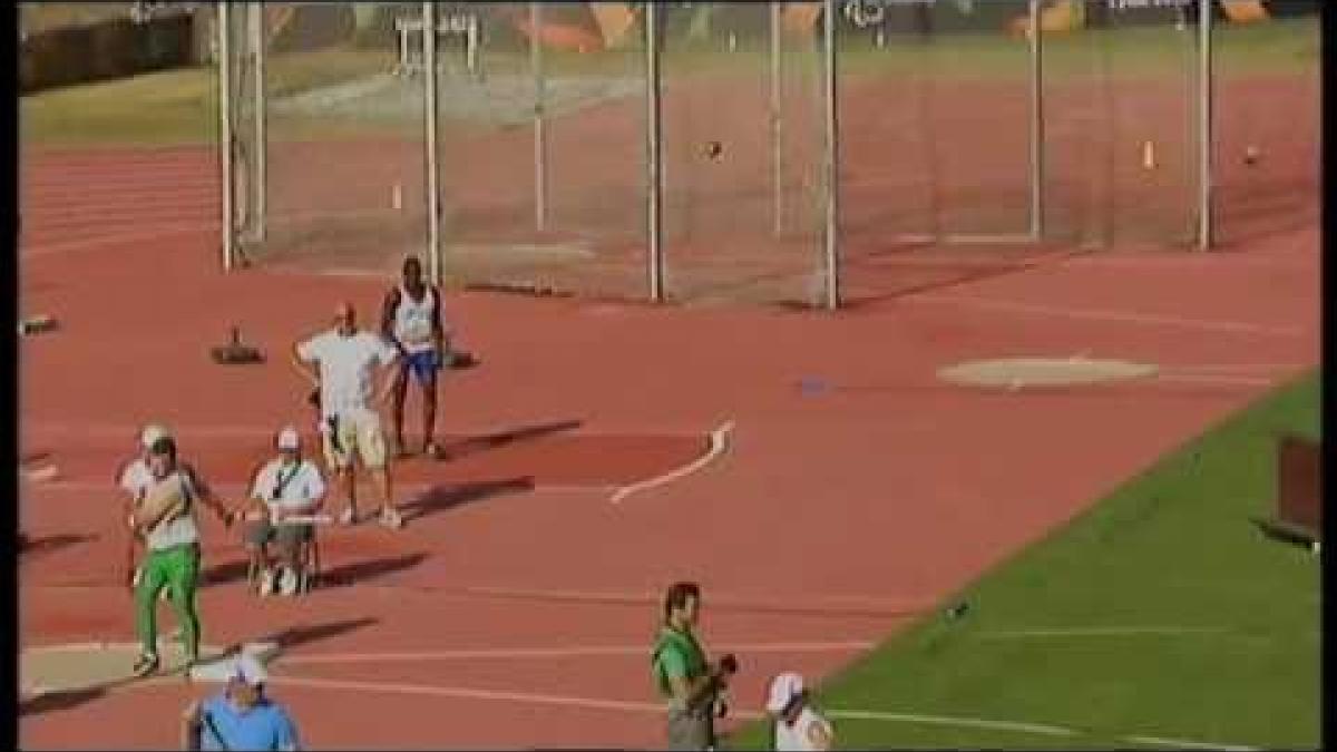 Athletics - Jayden Sawyer - men's shot put F38 final - 2013 IPC Athletics World Championships, Lyon