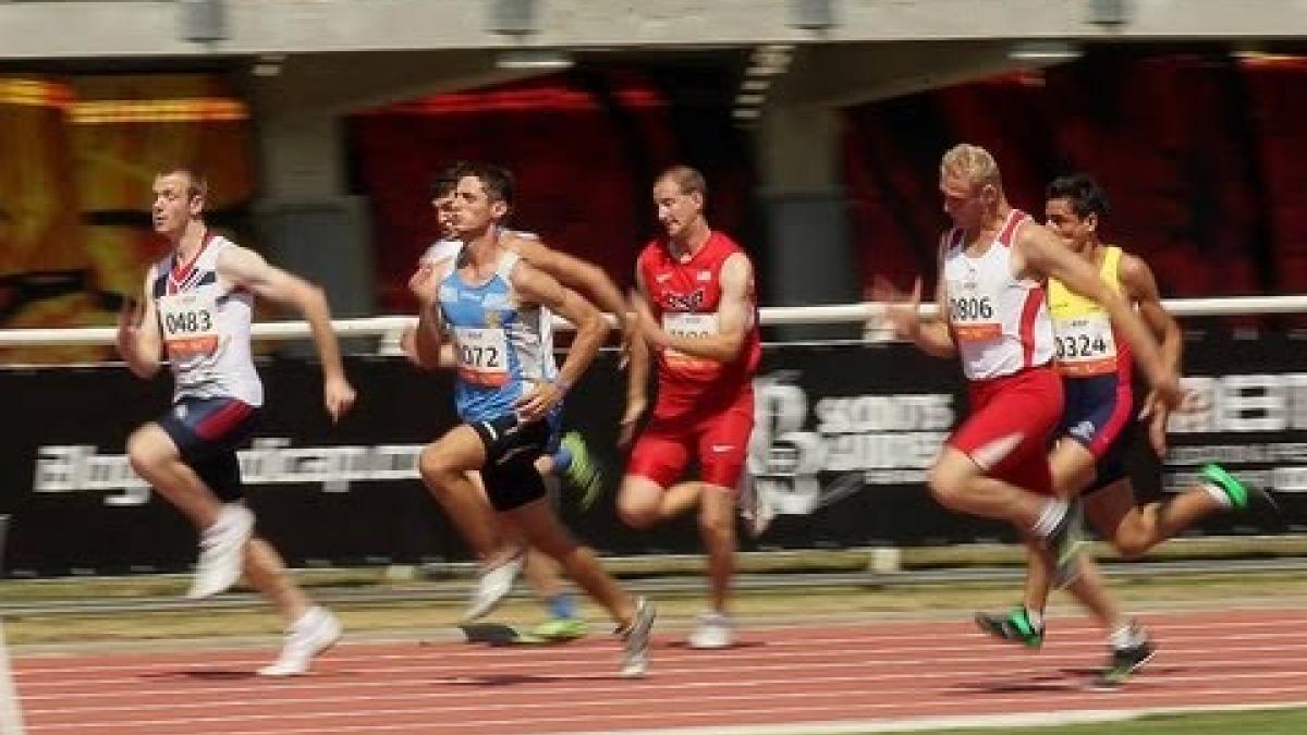 Athletics - men's 100m T36 semifinals 1 - 2013 IPC Athletics World Championships, Lyon