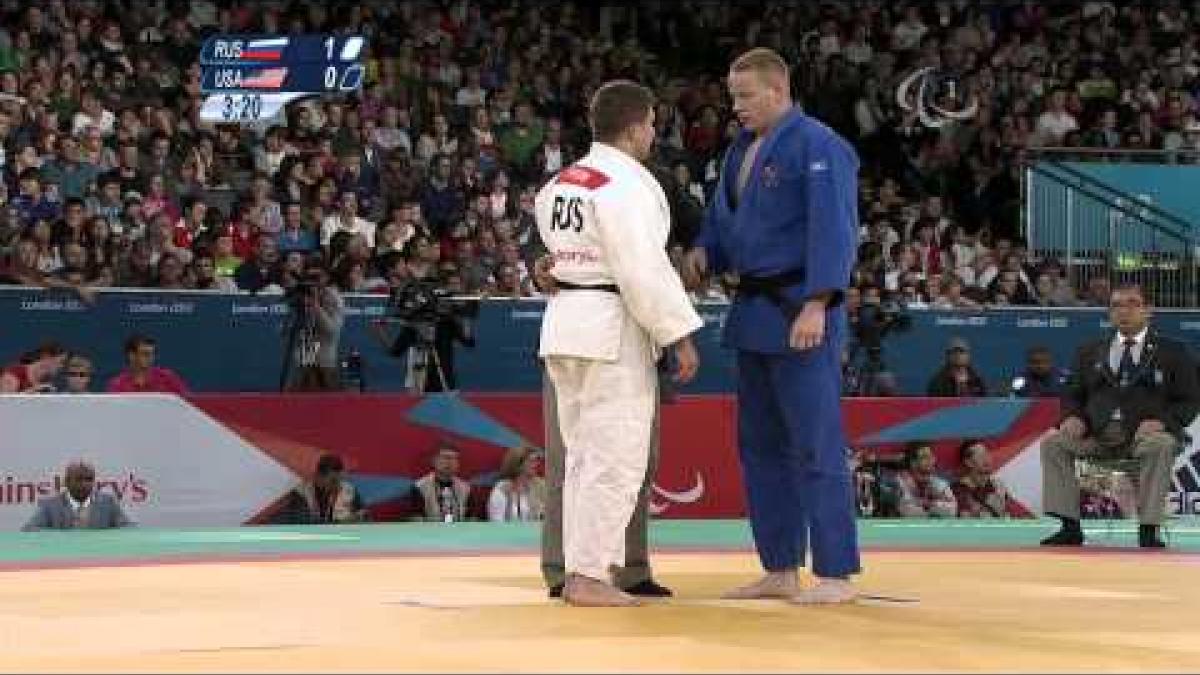 Judo - Men -100 kg Semi Final RUS v USA - 2012 London Paralympic Games