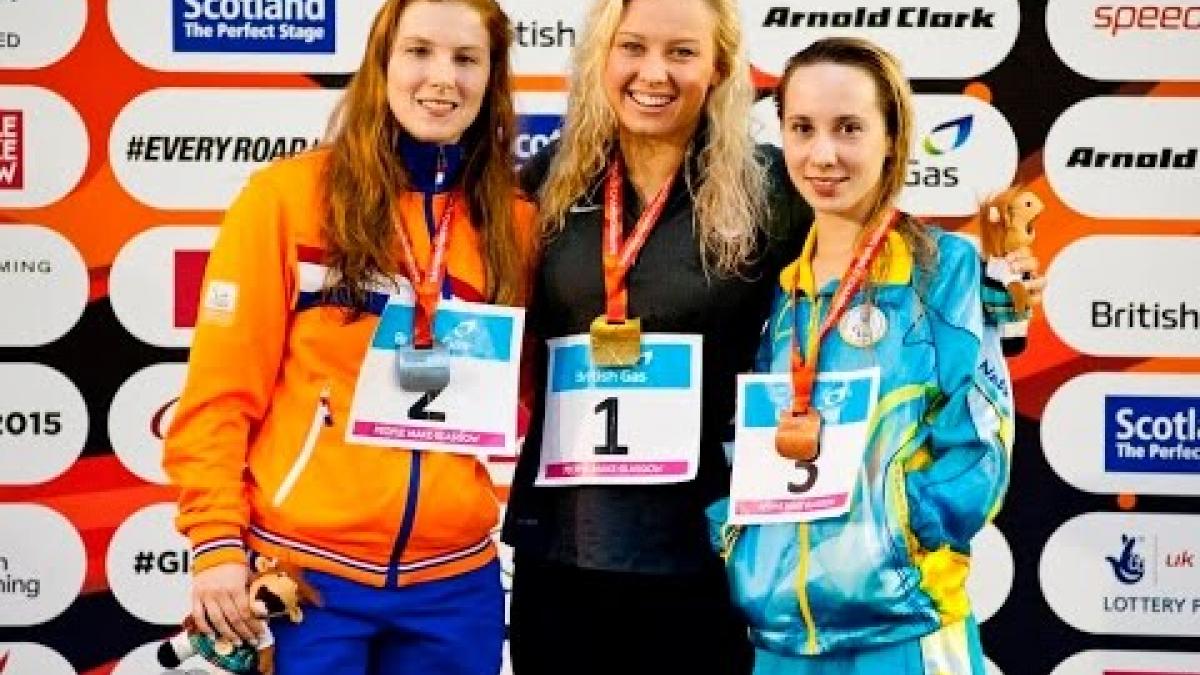 Women's 100m Breaststroke SB7 | Victory Ceremony | 2015 IPC Swimming World Championships Glasgow