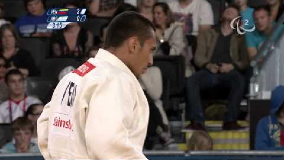 Judo - Men - 73 kg Repechage - Venezuela versus Argentina - 2012 London Paralympic Games