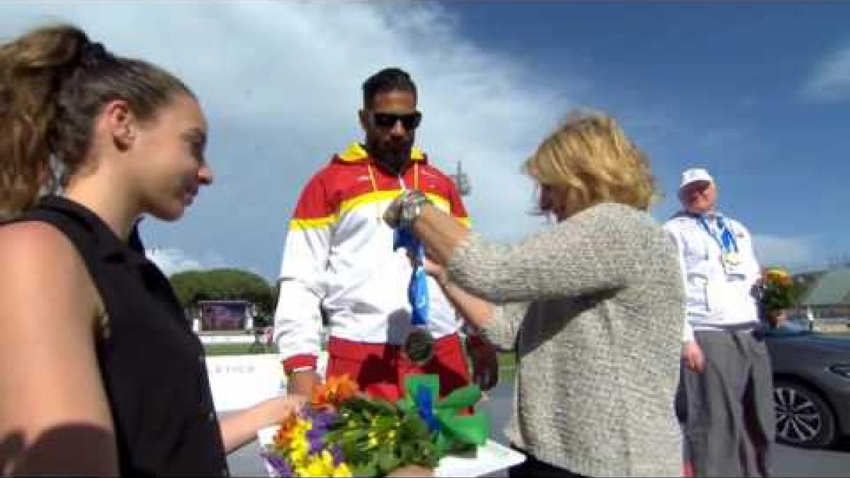 Men's shot put F12 | Victory Ceremony | 2016 IPC Athletics European Championships Grosseto