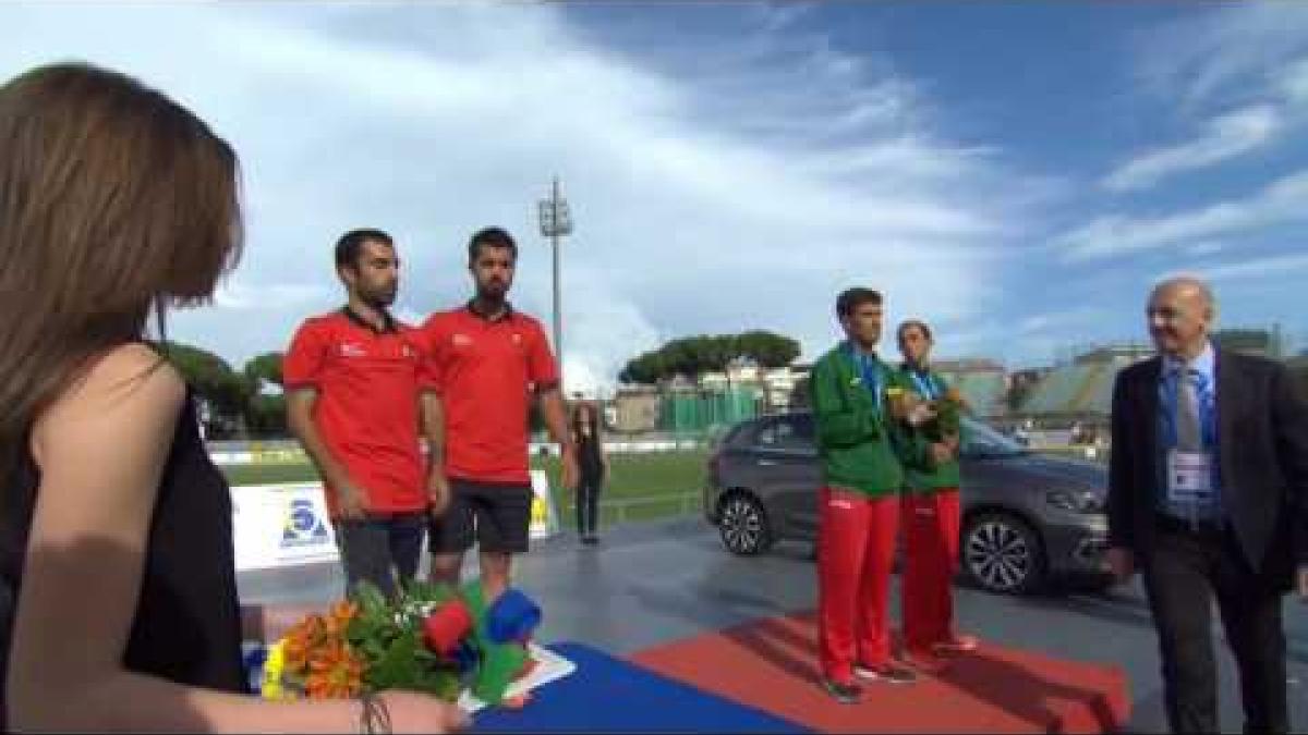 Men's 5000 m T11 | Victory Ceremony | 2016 IPC Athletics European Championships Grosseto