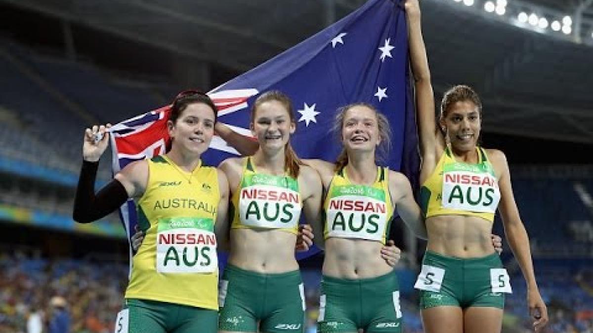 Athletics | Women's 4x100m - T35-38 Final | Rio 2016 Paralympic Games