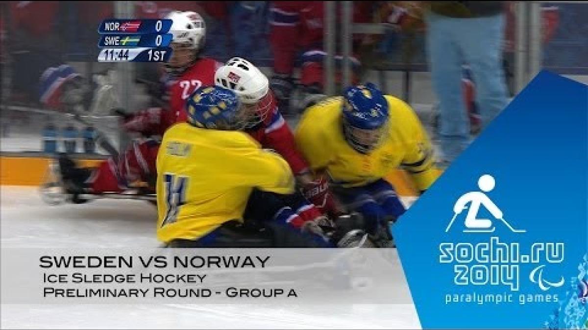 Sweden vs Norway highlights | Ice sledge hockey | Sochi 2014 Paralympic Winter Games