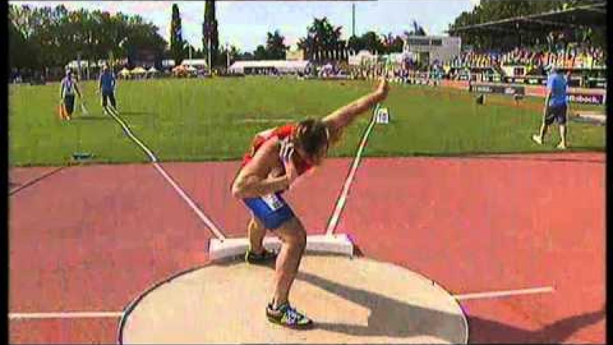 Athletics - Vladimir Sviridov - men's shot put F36 final - 2013 IPC Athletics World C...