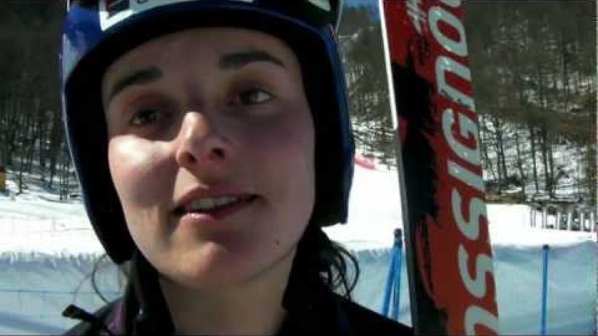 France's Marie Bochet talking about winning World Cup downhill in Sochi