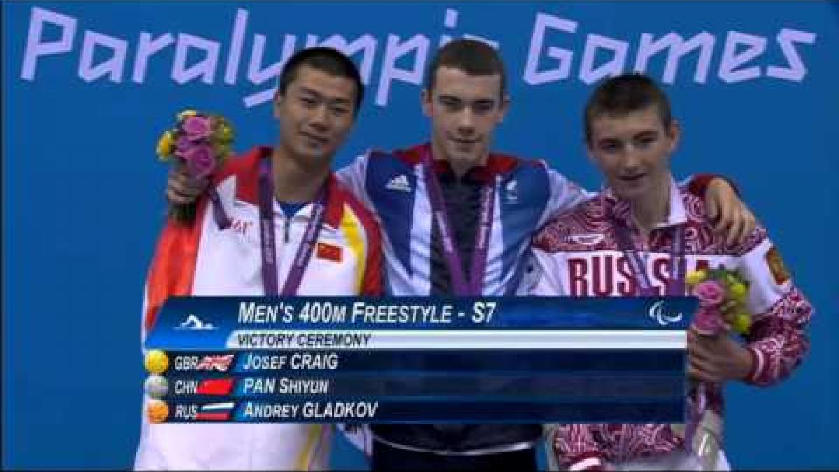 Swimming - Men's 400m Freestyle - S7 Victory Ceremony - London 2012 Paralympic Games