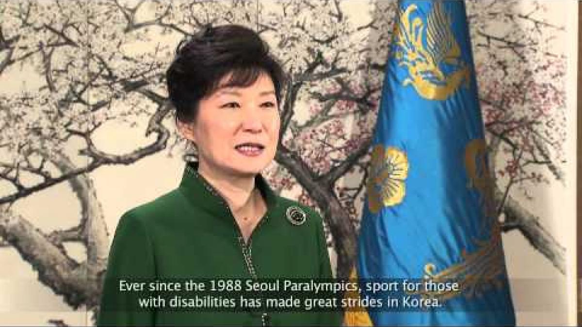 Korean President Park Geun-Hye says PyeongChang 2018 will be transformational