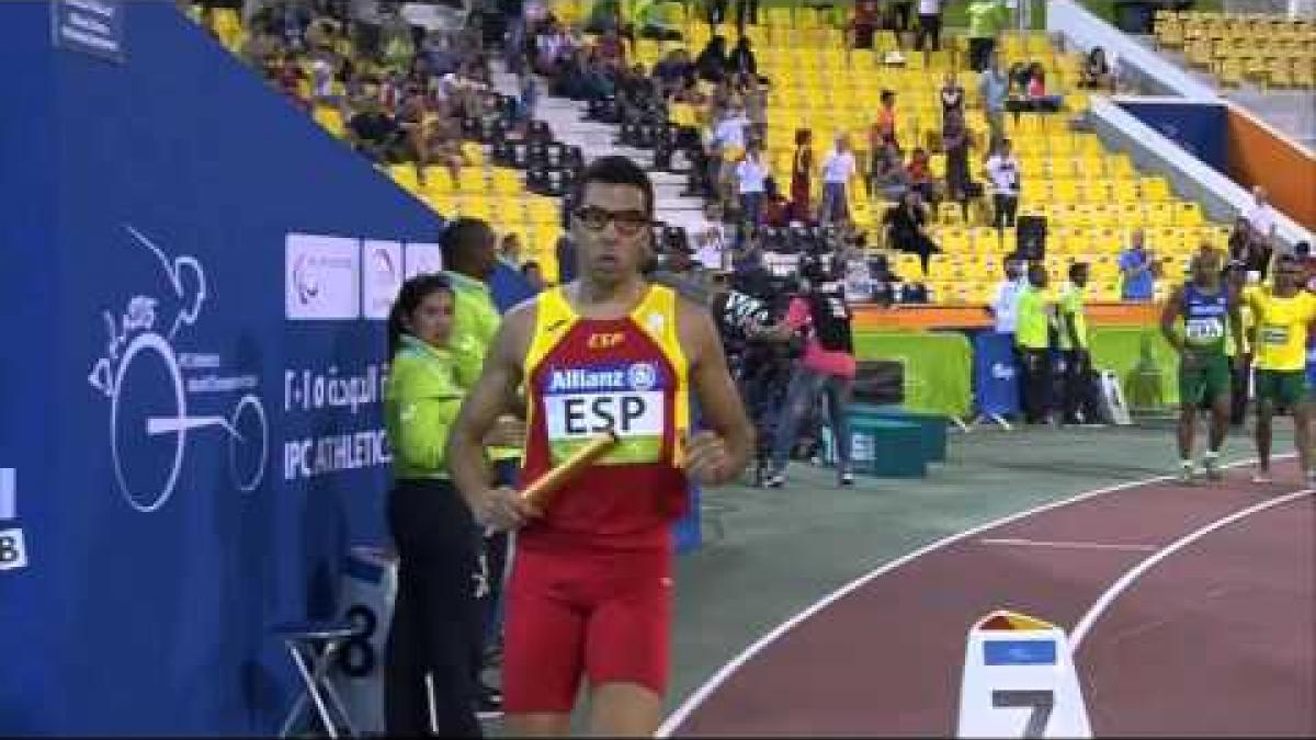 Men's 4x100m T11-13 | heat 1 |  2015 IPC Athletics World Championships Doha