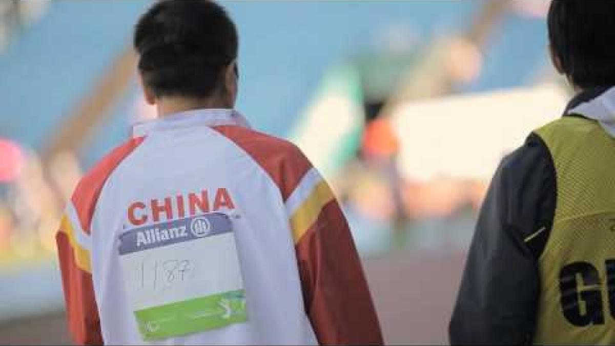 If you want to know more about Paralympic long jump, take a look at visually impaired jumper Duan Li explaining his sport.