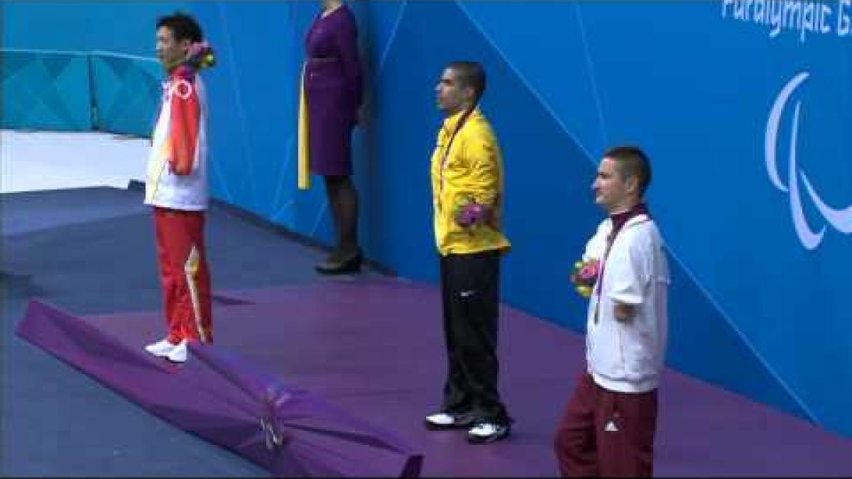 Swimming - Men's 50m Backstroke - S5 Victory Ceremony - London 2012 Paralympic Games
