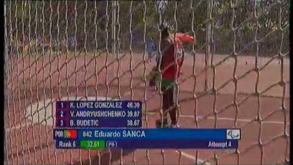 Athletics - men's discus throw F12 final - 2013 IPC Athletics World Championships, Lyon (extract)