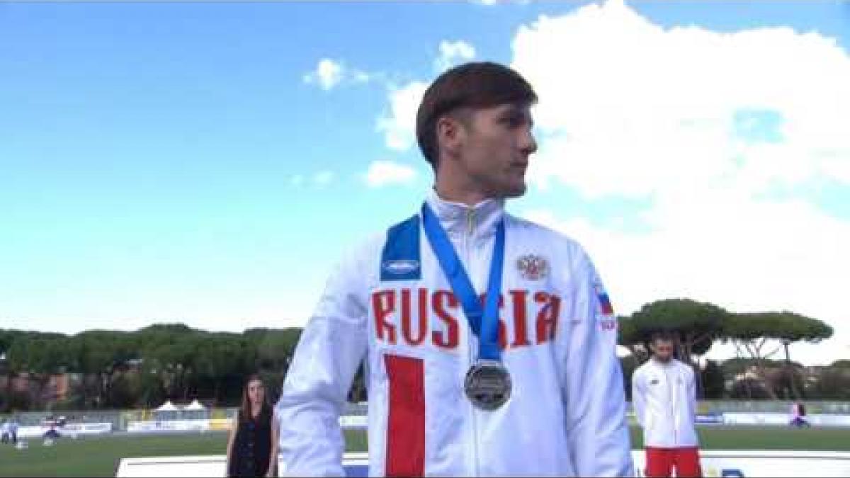 Men's 200 m T13 | Victory Ceremony | 2016 IPC Athletics European Championships Grosseto