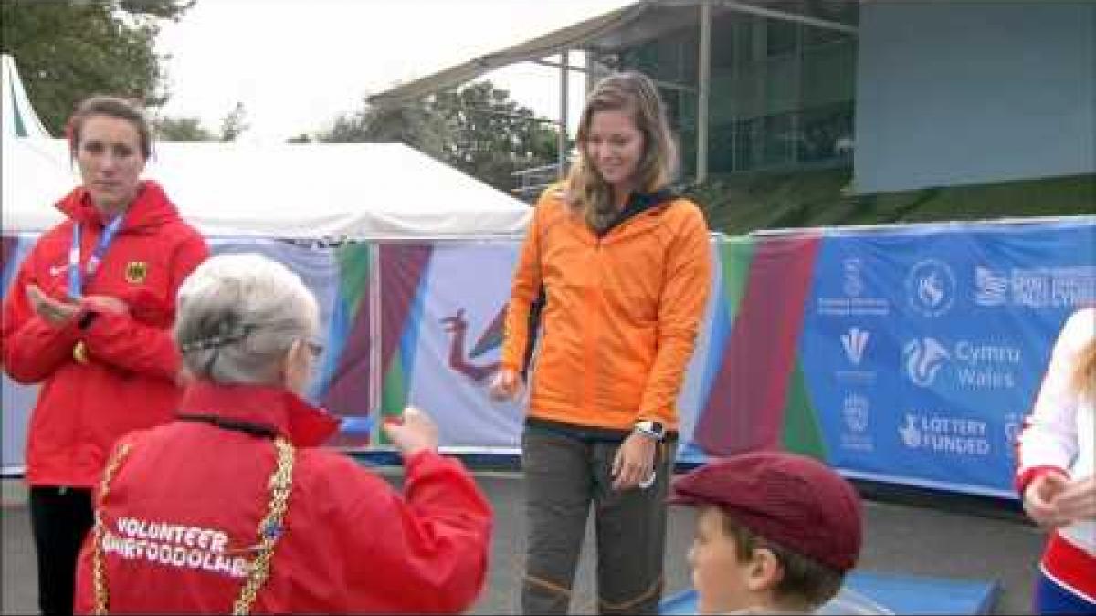 Women's 200m T44 | Victory Ceremony | 2014 IPC Athletics European Championships Swansea