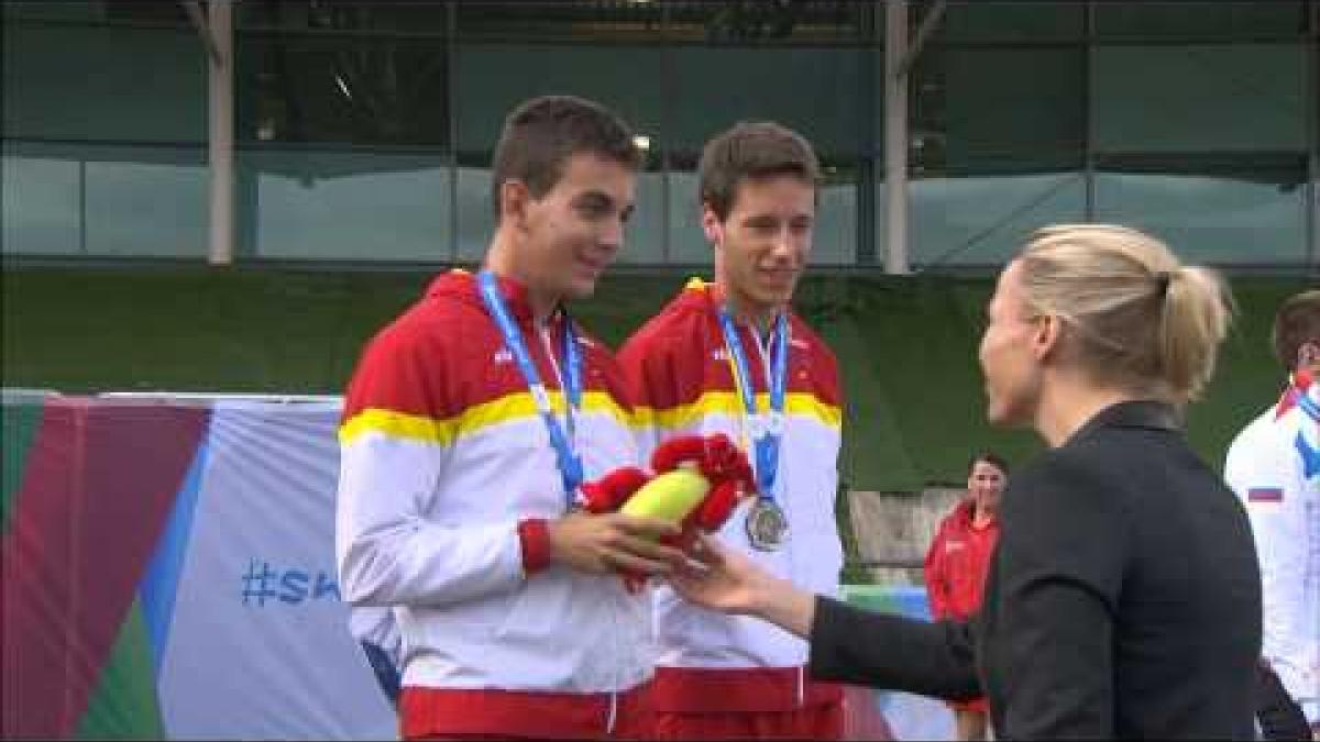 Men's 200m T11 | Victory Ceremony | 2014 IPC Athletics European Championships Swansea