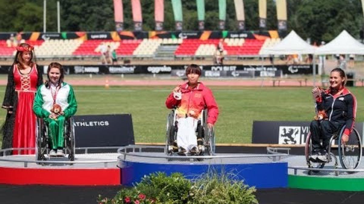 Athletics - women's 200m T53 Medal Ceremony - 2013 IPC Athletics World Championships, Lyon