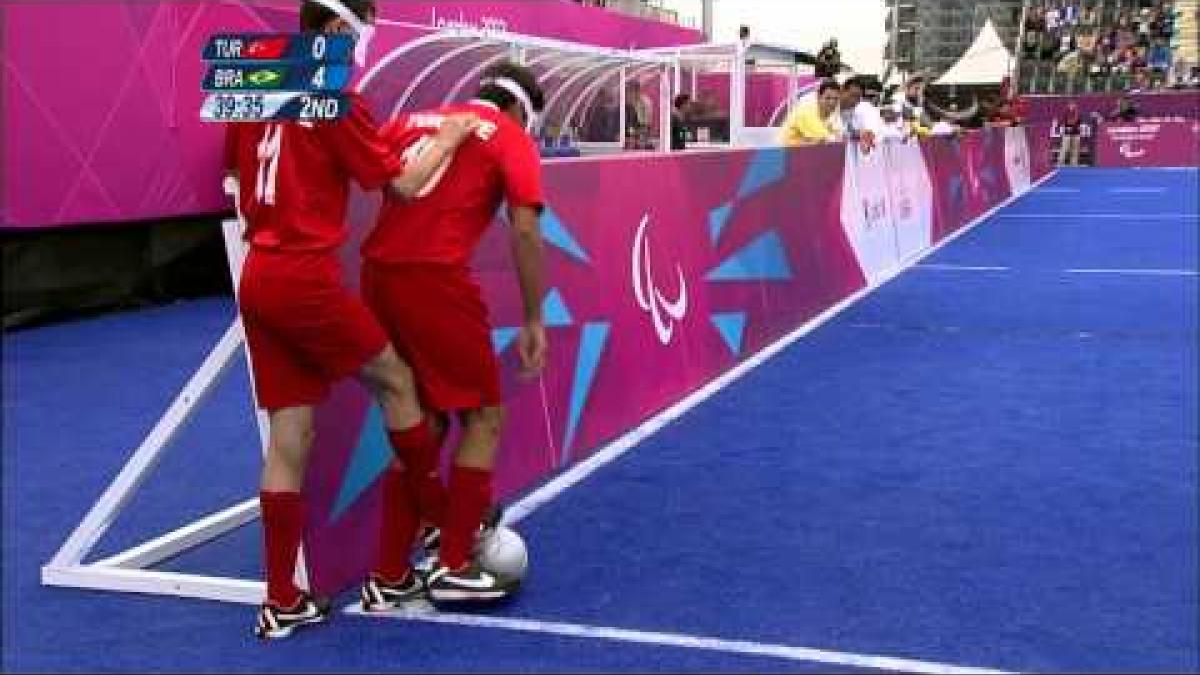 Football 5-a-side - TUR vs BRA - 2nd Half - Men's Prelim. Pool B - London 2012 Paralympic Games