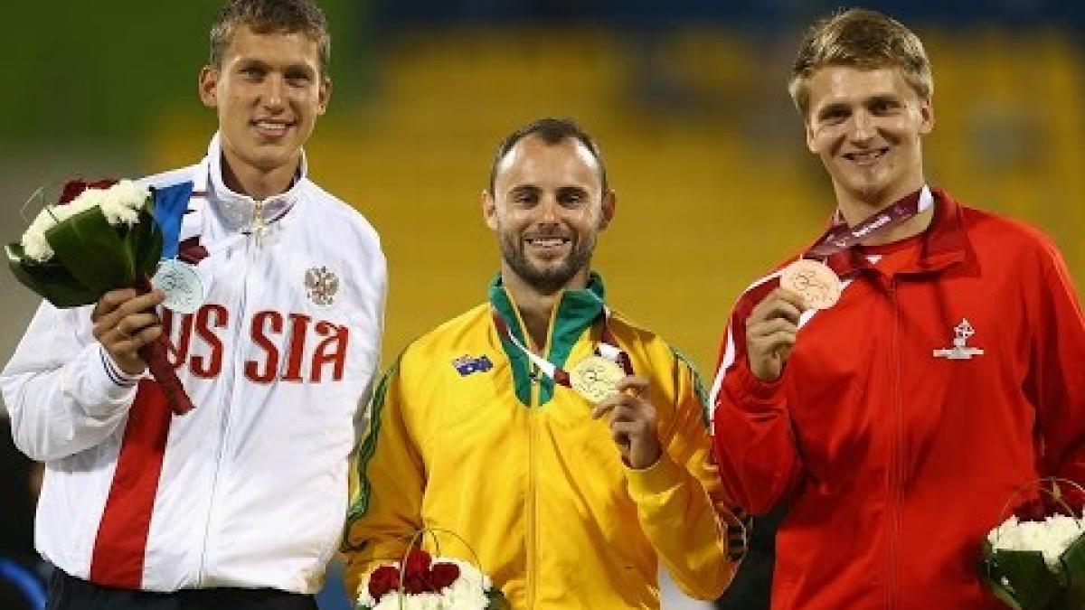 Men's 100m T42 | Victory Ceremony |  2015 IPC Athletics World Championships Doha