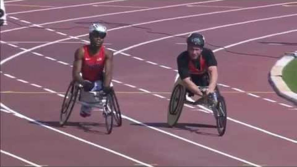 Men's 100m T54 | heat 2 |  2015 IPC Athletics World Championships Doha