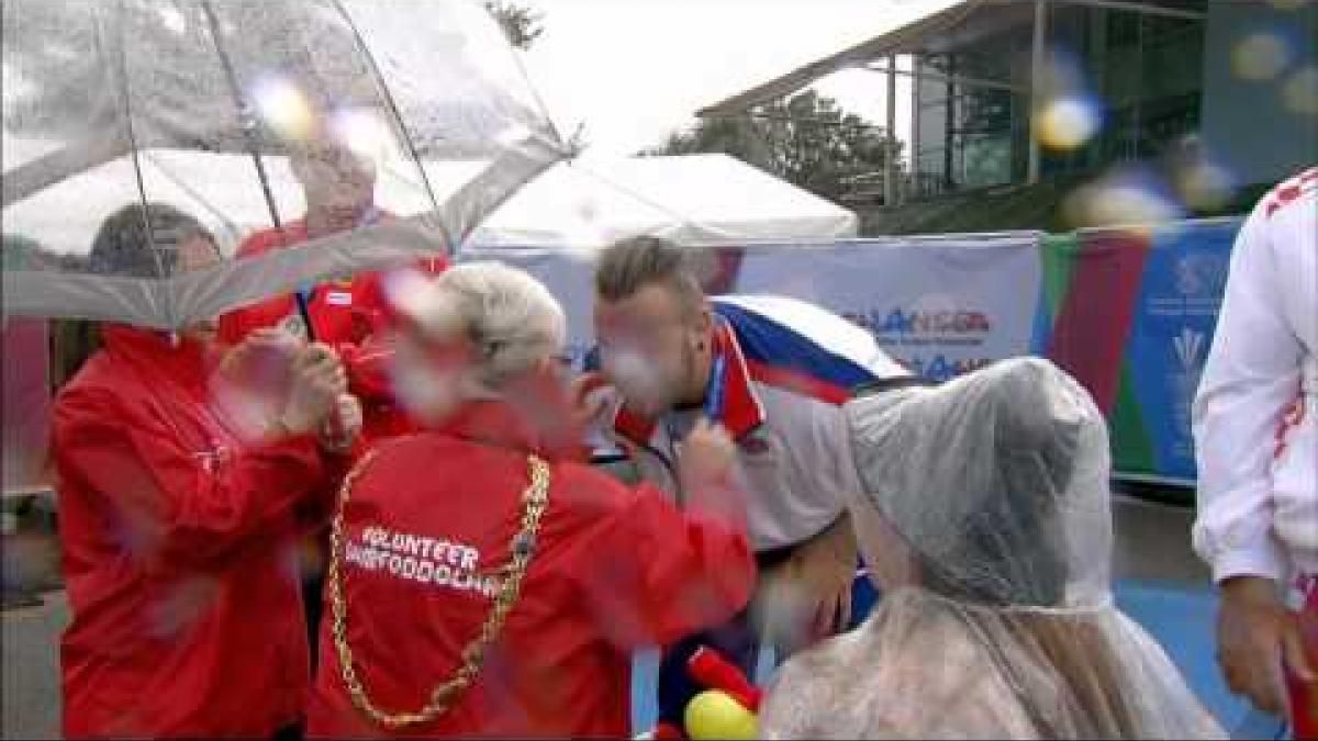 Men's shot put F42 | Victory Ceremony | 2014 IPC Athletics European Championships Swansea