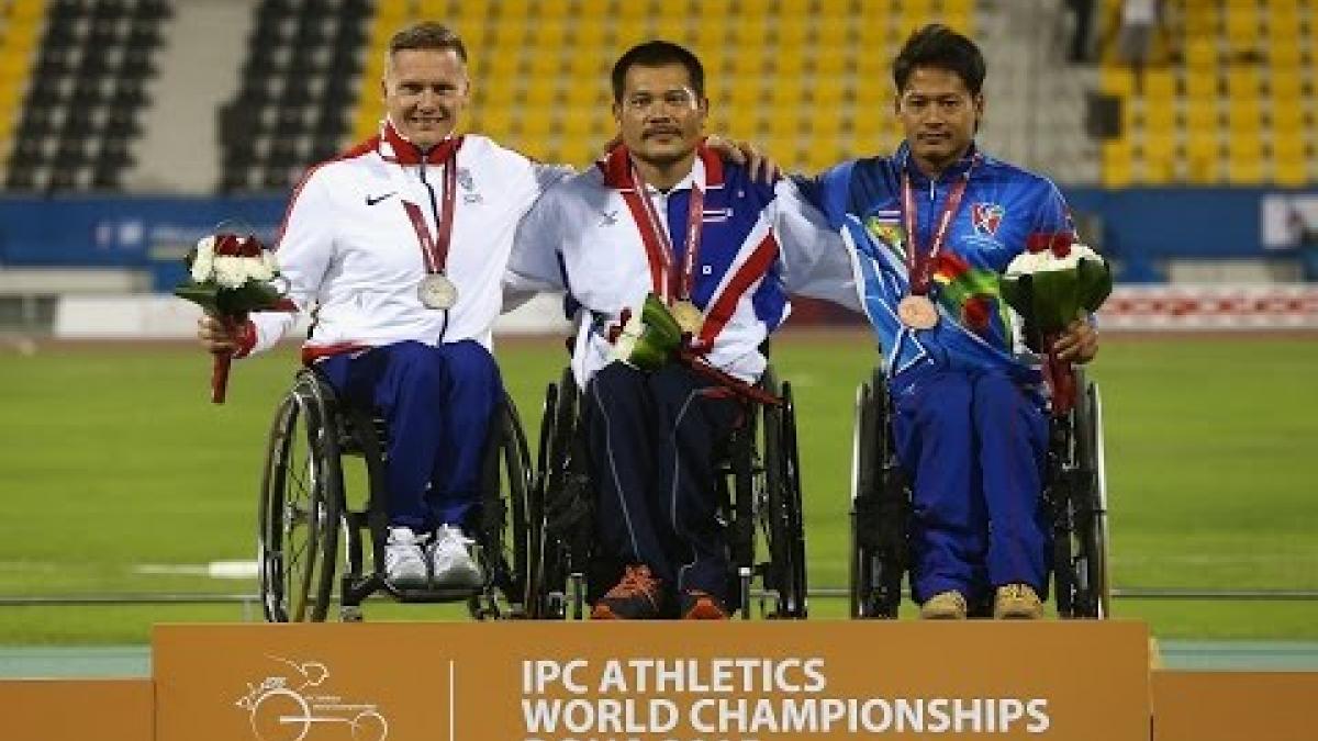 Men's 1,500m T54 | Victory Ceremony |  2015 IPC Athletics World Championships Doha