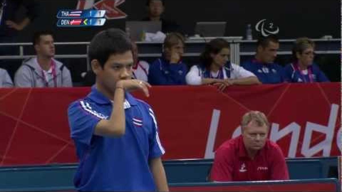 Table Tennis - Men's Singles - Class 6 Semi final THA v DEN - 2012 London Paralympic Games