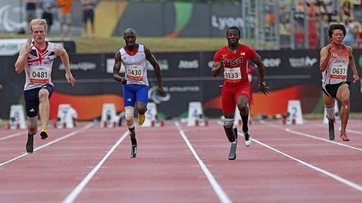 Athletics - men's 100m T44 semifinals 1 - 2013 IPC Athletics World Championships, Lyon