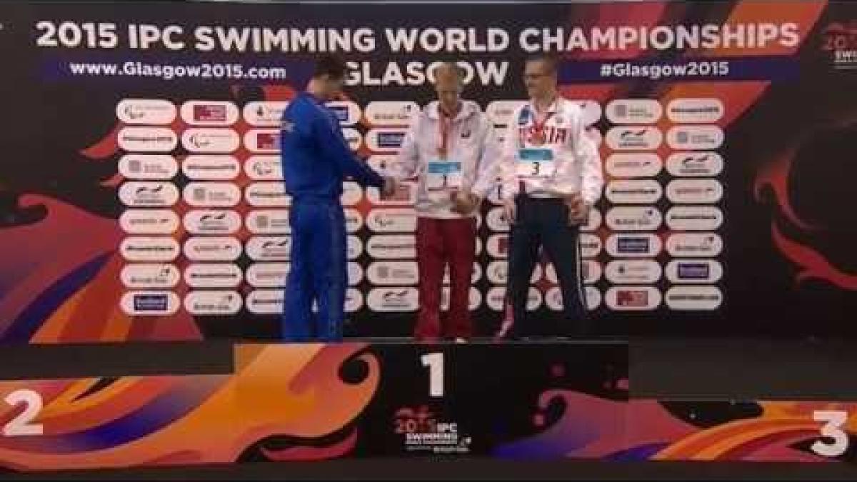 Men's 100m Freestyle S13 | Victory Ceremony | 2015 IPC Swimming World Championships Glasgow