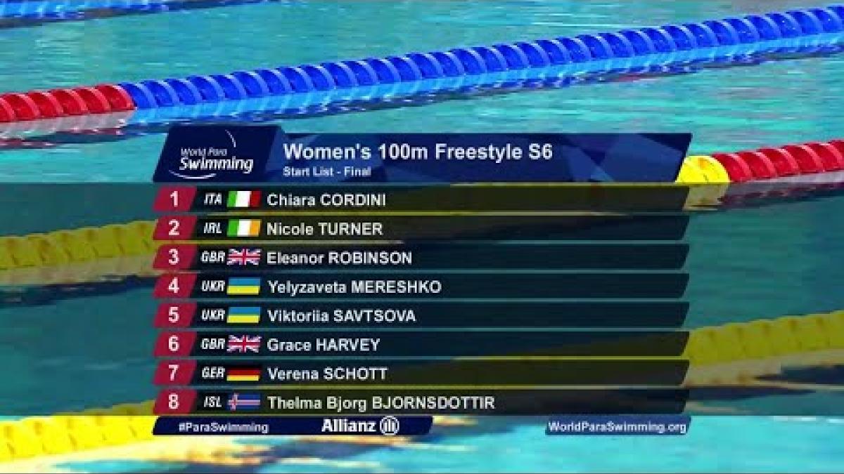 Women's 100m Freestyle S6 Final | Dublin 2018