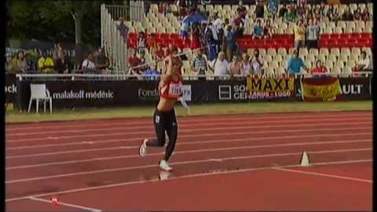 Athletics - Katie Walker - women's javelin throw F46 final - 2013 IPC Athletics World C...