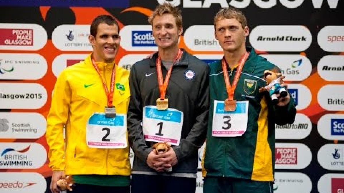 Men's 100m Freestyle  S11 | Victory Ceremony | 2015 IPC Swimming World Championships Glasgow