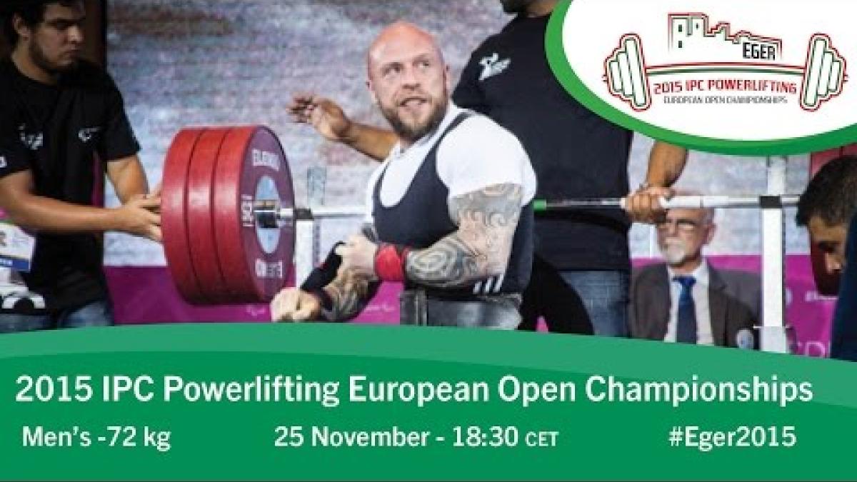 Men's -72 kg | 2015 IPC Powerlifting European Open Championships, Eger