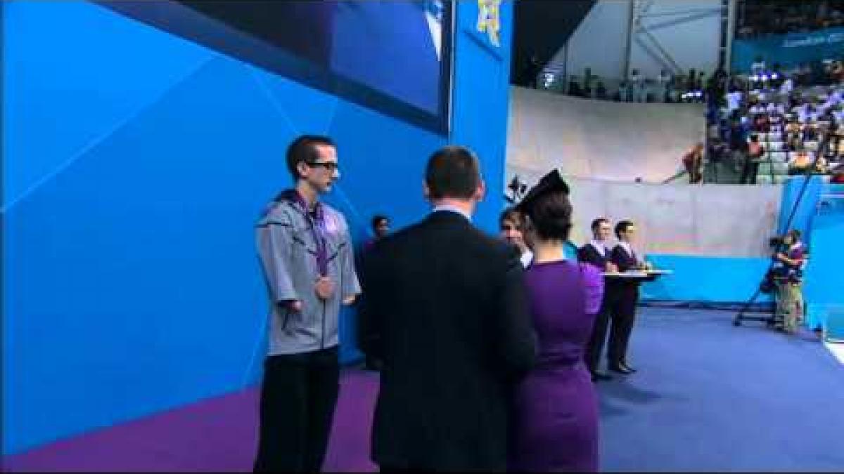 Swimming   Men's 200m Freestyle   S5 Victory Ceremony   2012 London Paralympic Games