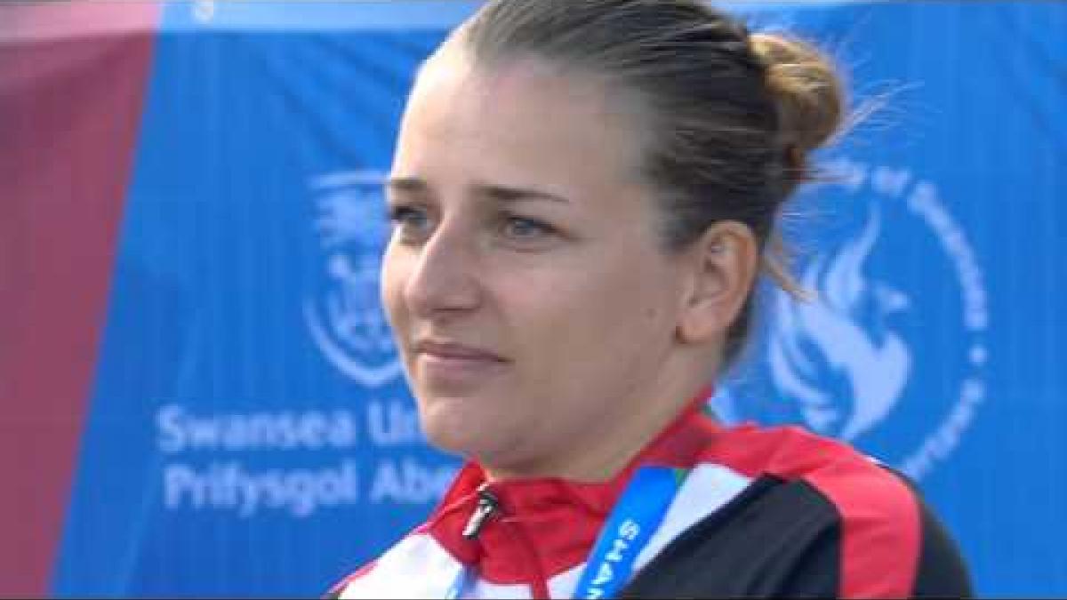 Women's 1,500m T54 | Victory Ceremony | 2014 IPC Athletics European Championships Swansea