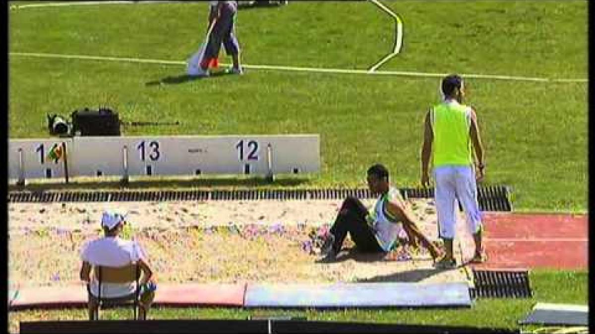 Athletics - Firas Bentria - men's triple jump T11 final - 2013 IPC Athletics World C...