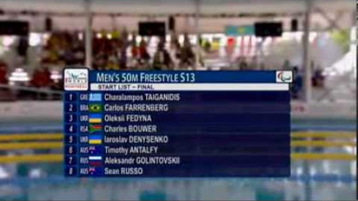 Swimming - men's 50m freestyle S13 - 2013 IPC Swimming World Championships Montreal
