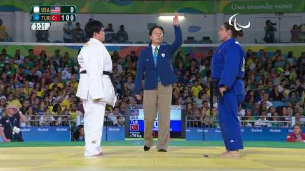 Judo | USA v Turkey | Women&#039;s +70 kg Repechage Final | Rio 2016 Paralympic Games